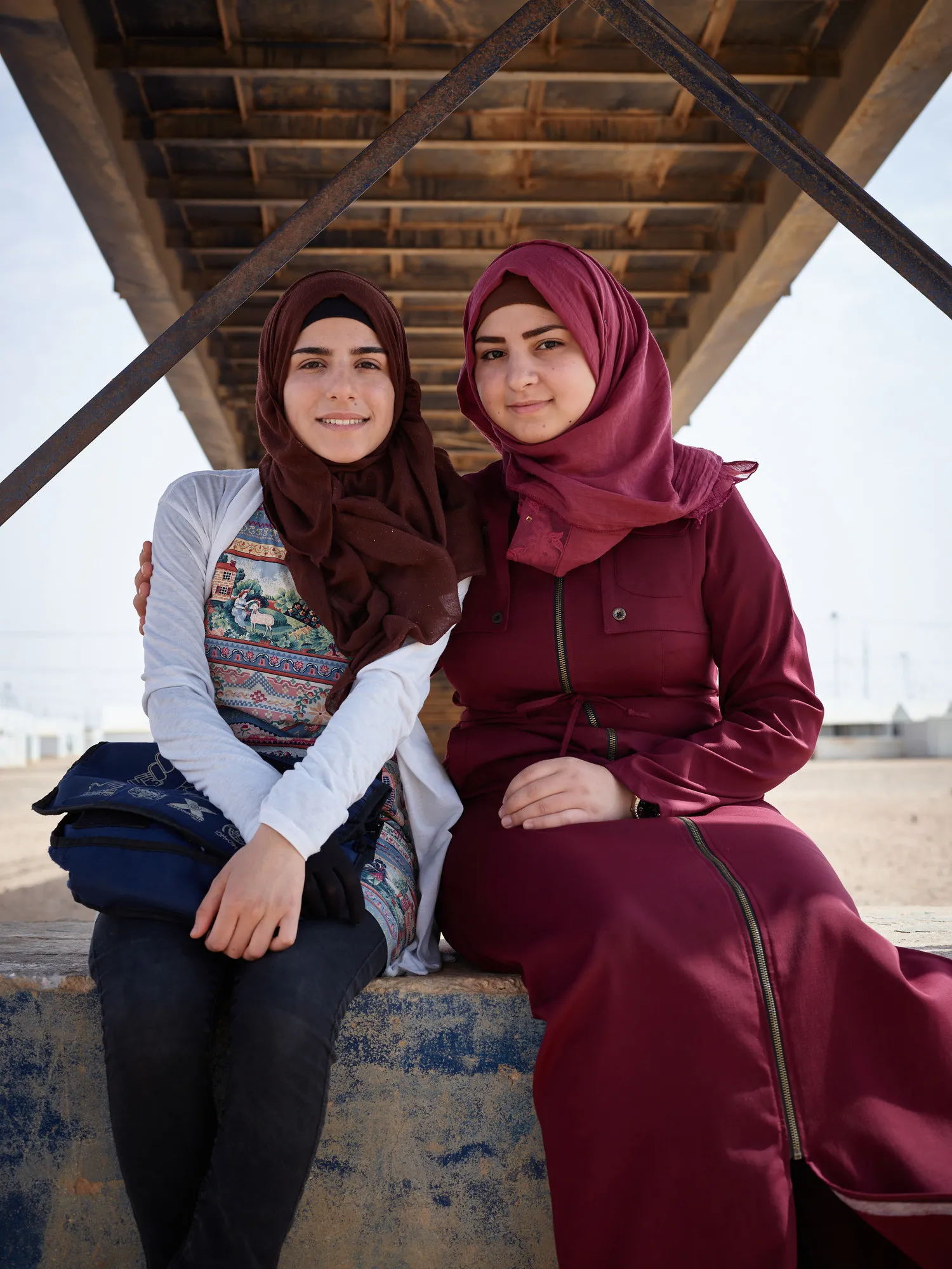 Sisters Afrah, left, and Bushra created the film 