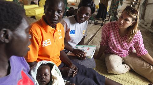 Esther, a refugee from South Sudan, arrived in northern Uganda with her 3 week old new born. Already malnourished, she traveled for several days with nothing to eat and was no longer able to produce milk for her baby. She meets Heather Higginbottom.