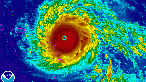 A satellite image of Hurricane Irma. Credit: NOAA 
