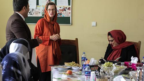 Michelle Nunn, CARE's president and CEO in Kabul, Afghanistan. Credit: CARE 