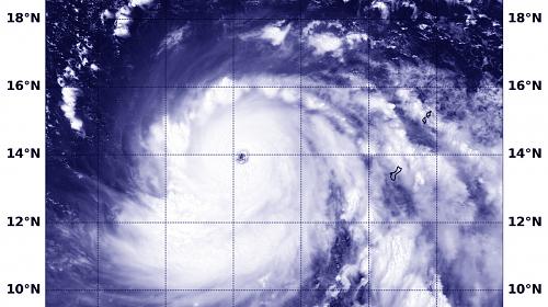 Satellite image of super typhoon Mangkhut, Philippines