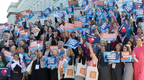 CARE advocates pose for a group photo just prior to storming the halls of Congress to lobby for CARE on Wednesday, May 23, 2018, during Hill Day at CARE National Conference in Washington, D.C. Photo: Laura Noel/CARE
