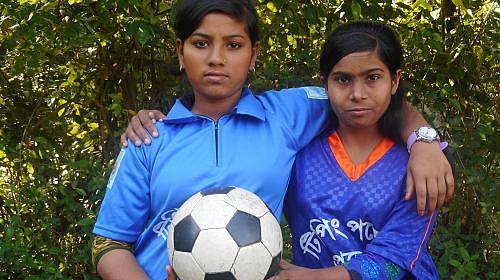 In many villages of Nepal and Bangladesh, adolescent girls are prohibited from outdoor sports. CARE's Tipping Point program introduced different ideas so girls can move freely and compete. Credit: CARE