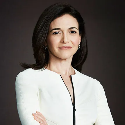 Foto da cabeça de Sheryl Sandberg