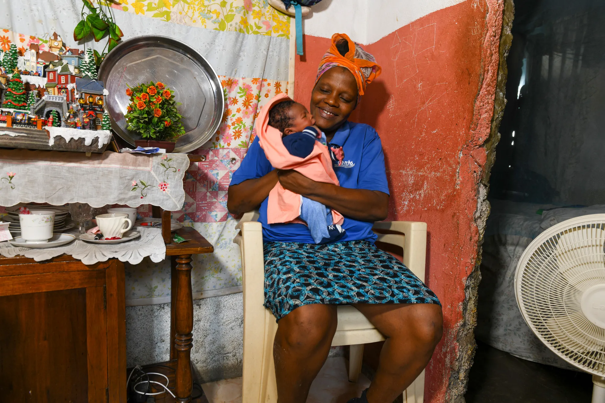 Natacha Louis and her child photographed in Haiti after an earthquake wrecked havoc in the Grand-Anse region in Southn Haiti earlier in August.