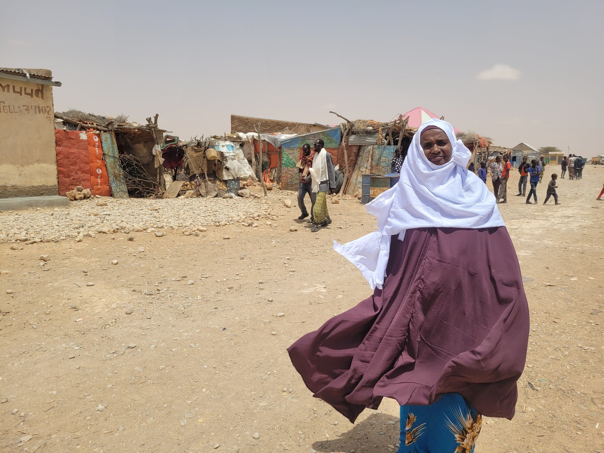 Ardo Dhunkel, 60, on the road in her village in Somalia