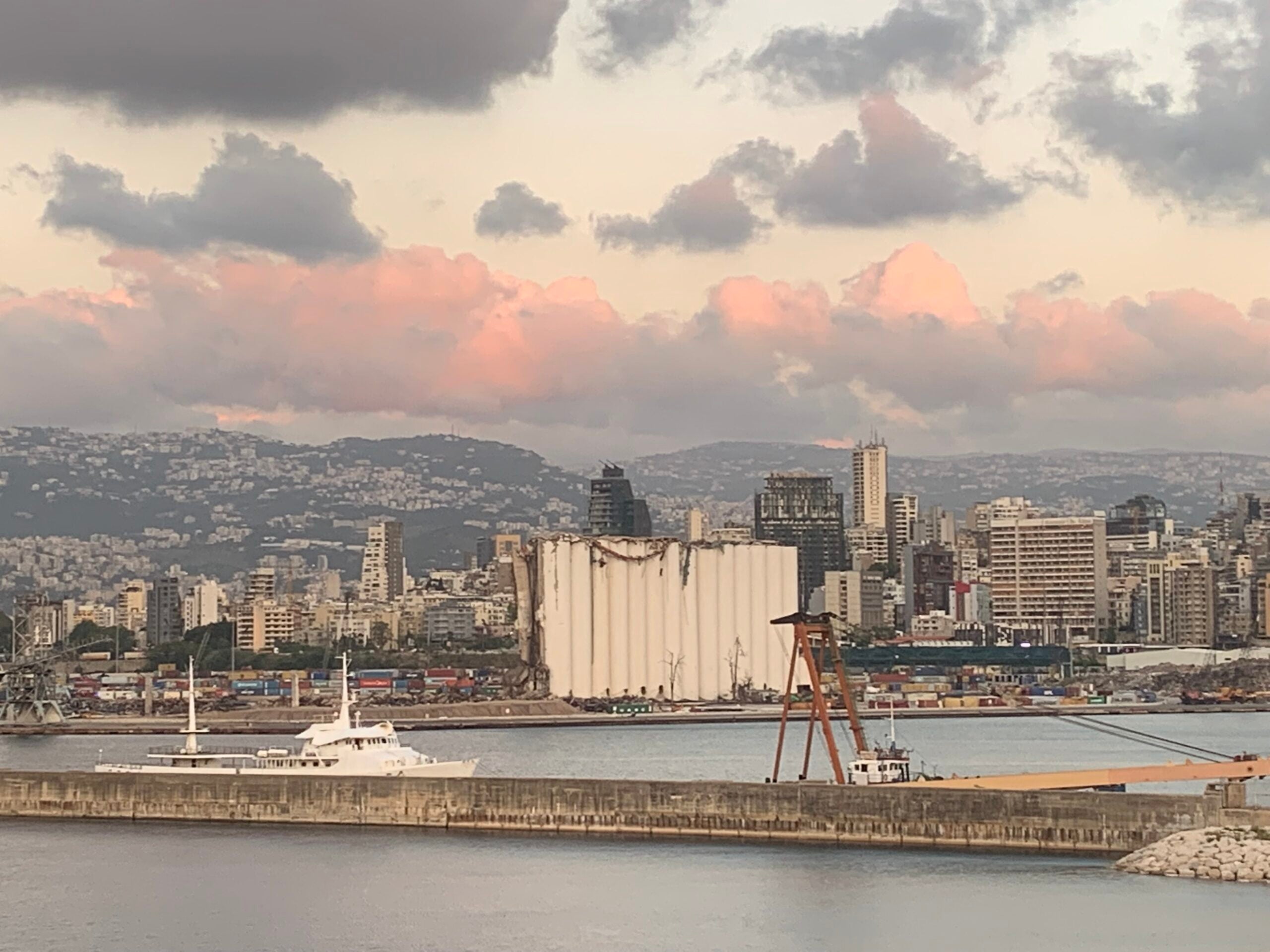 Landscape of Beirut's port