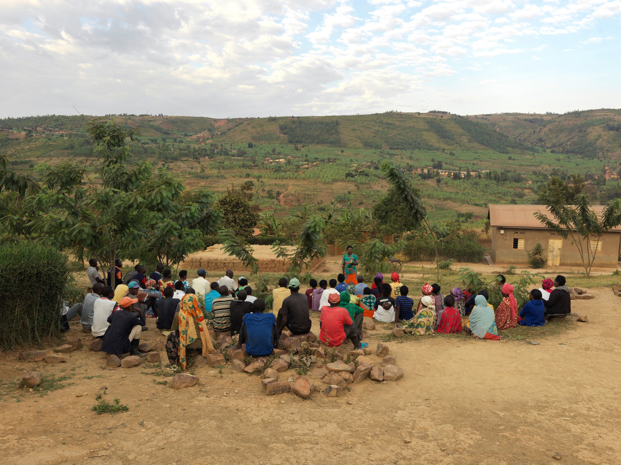 Um treinamento comunitário em Ruanda