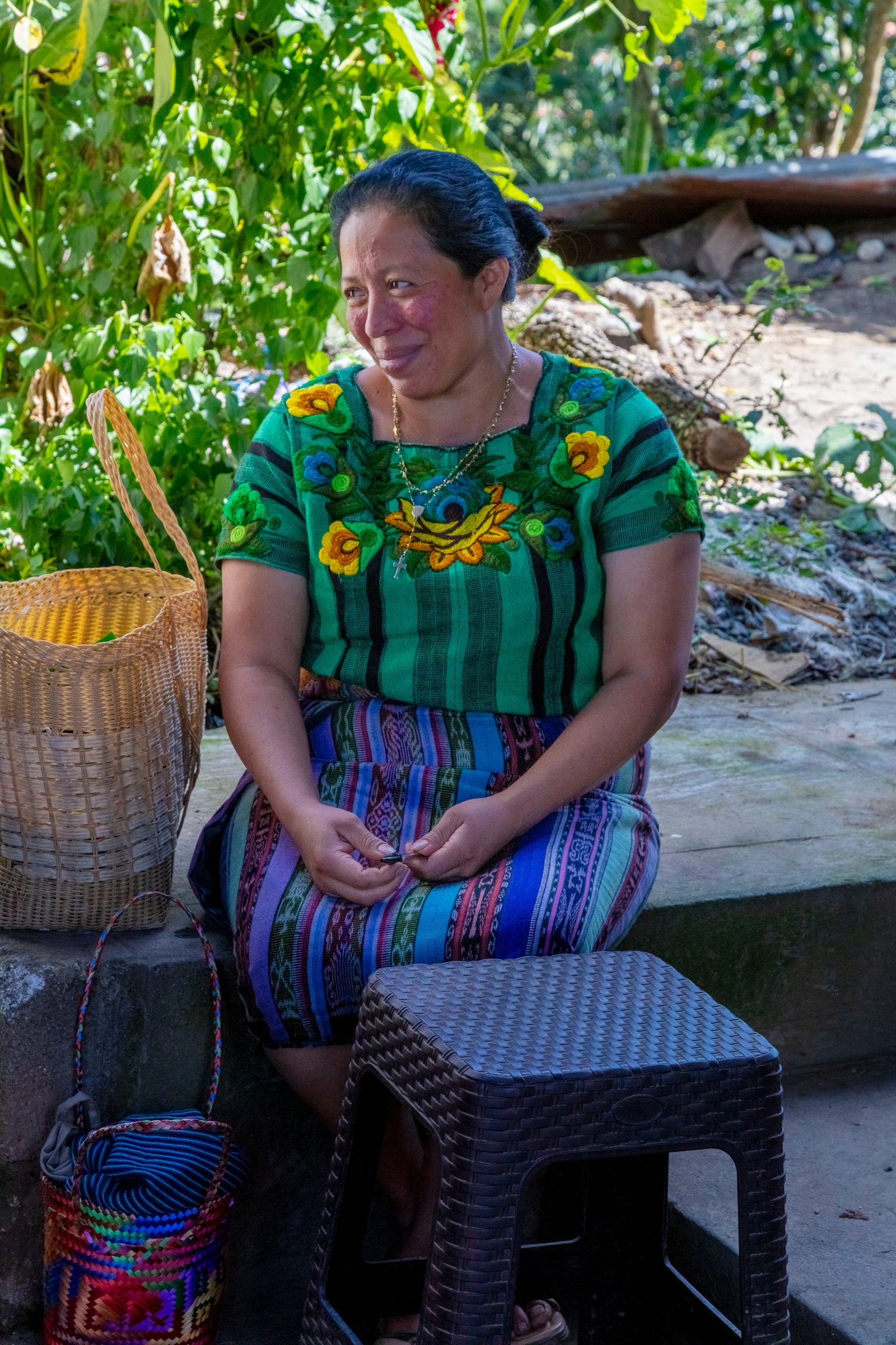 Retrato de Alida, campesina y tejedora guatemalteca