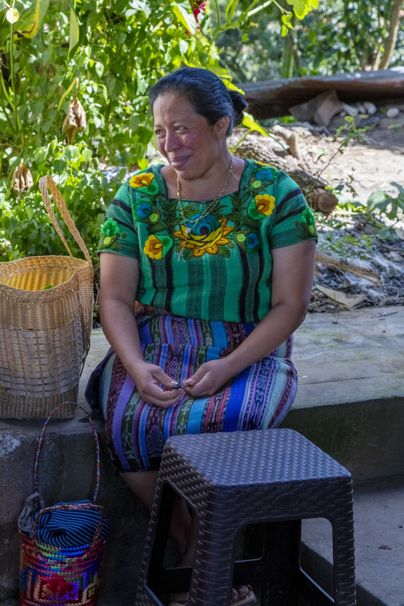 Portrait d'Alida, agricultrice et tisserande guatémaltèque