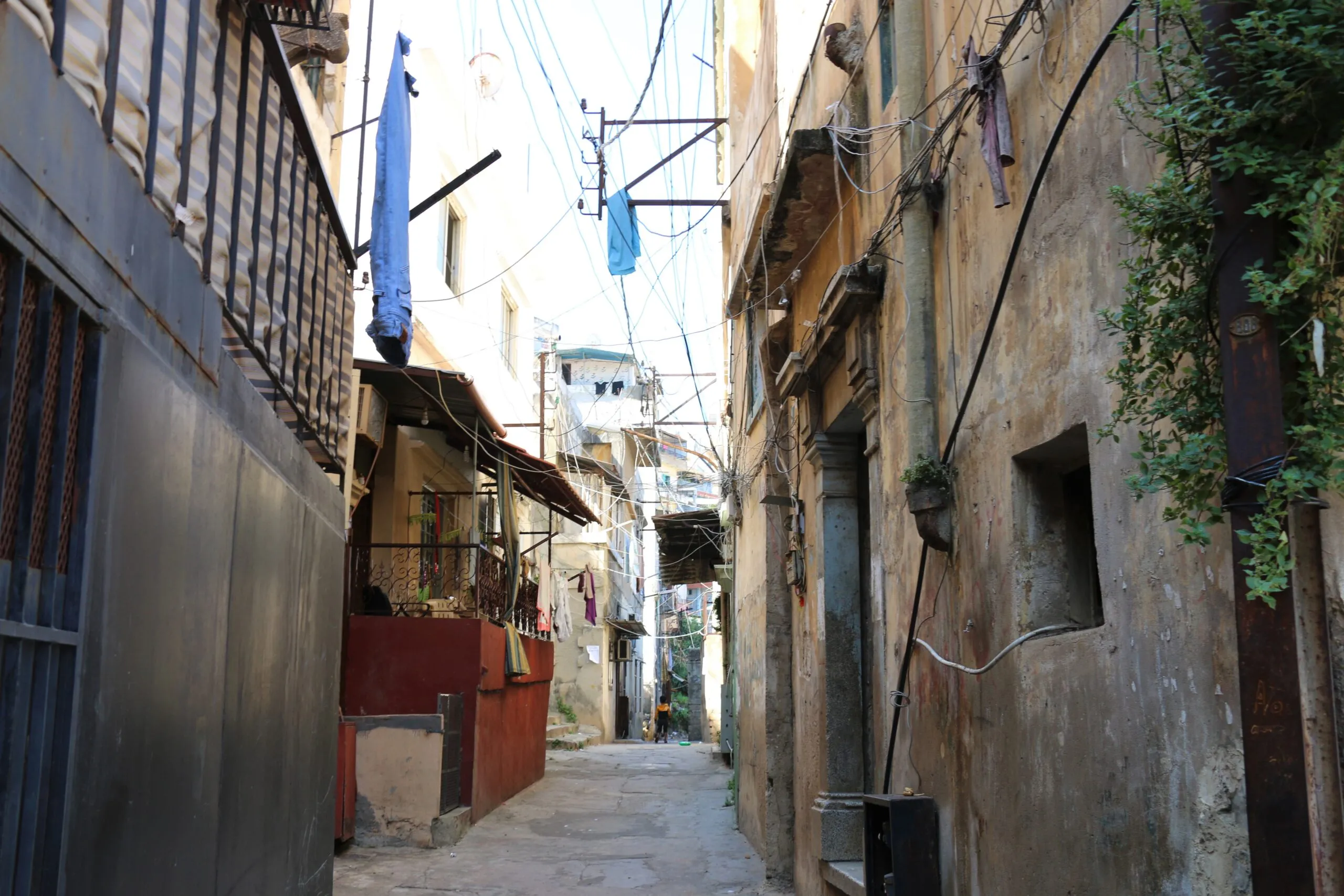 Narrow streetscape in Tripoli.