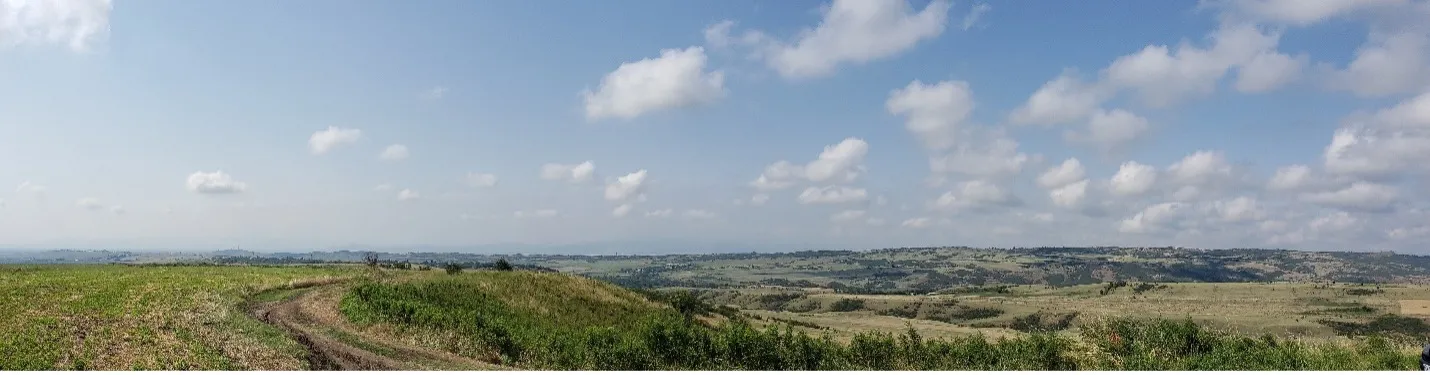 Wide image of open landscape from Republic of Georgia