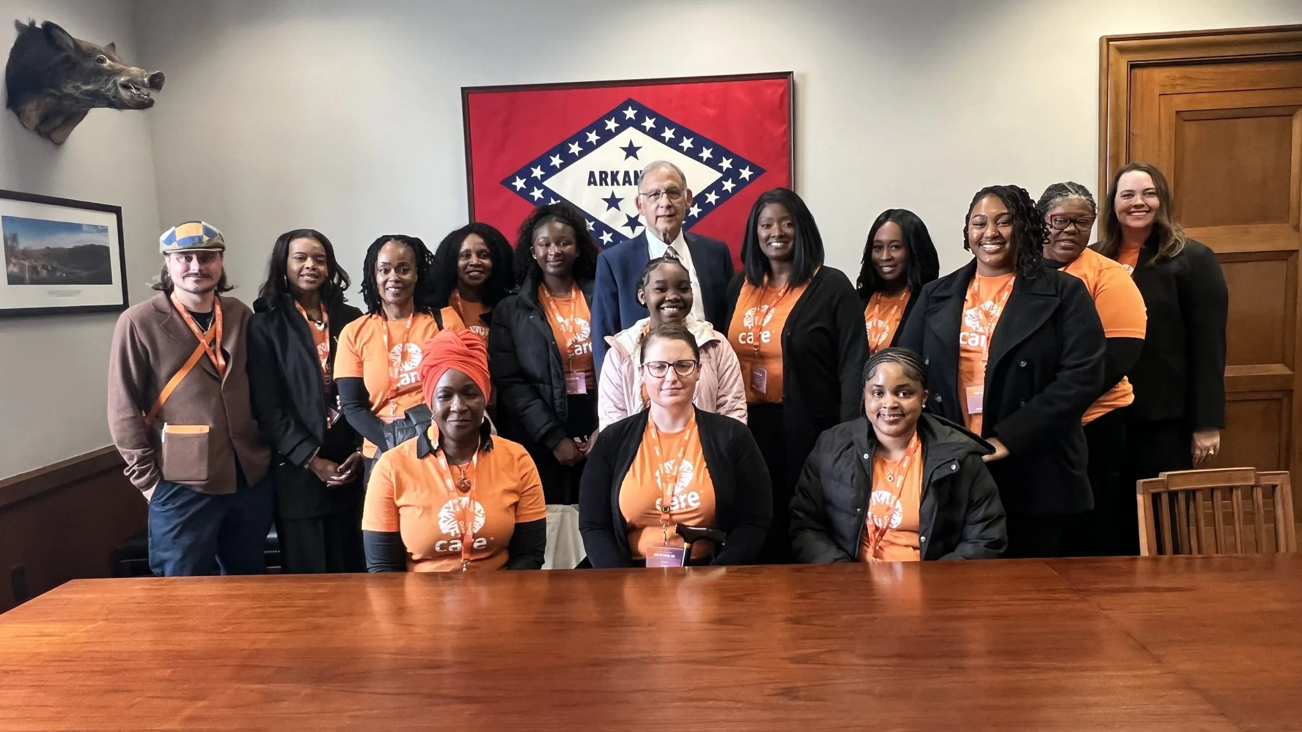 CARE advocates gathered around a table with Senator John Boozman of Arkansas.