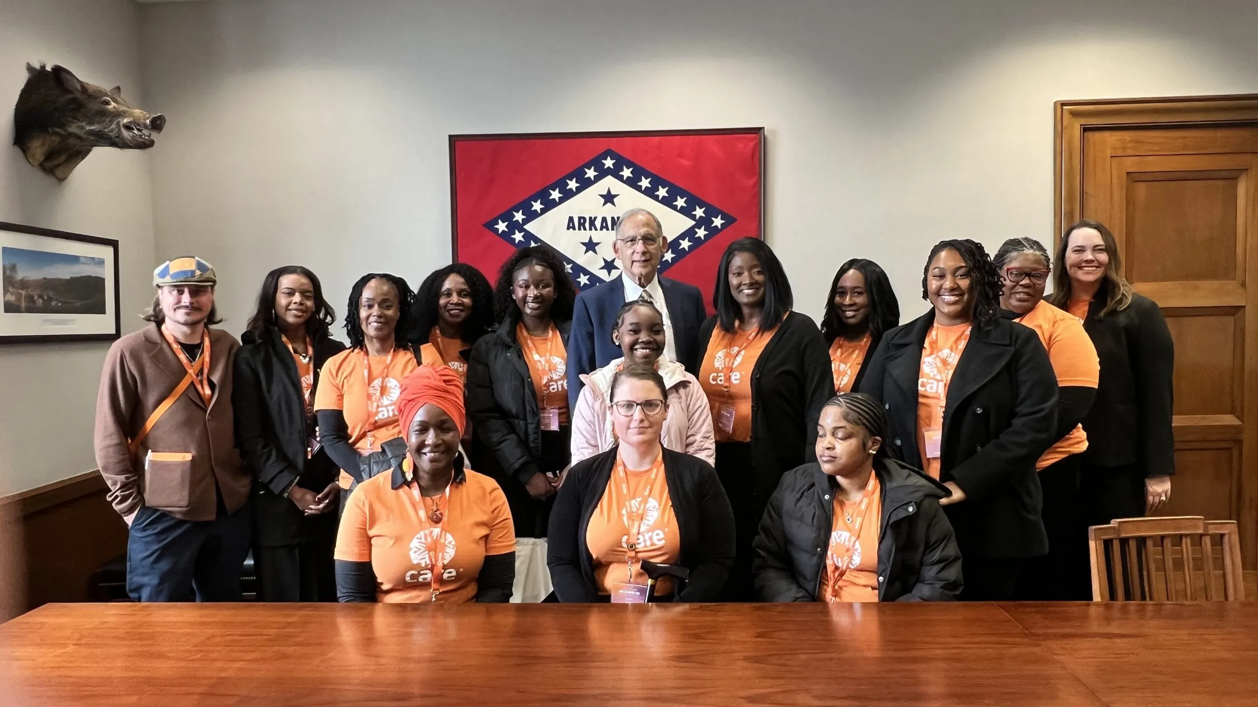 CARE advocates gathered around a table with Senator John Boozman of Arkansas.
